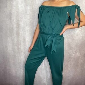 Vintage USA Knit Jumpsuit Romper Neuveau Wraggie Laguna Beach Small / Medium